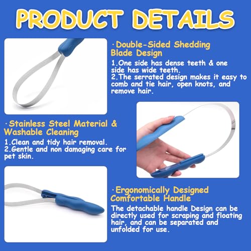 Deshedding Tool Grooming Brush for Horse Dog Cat(Single Loop) - color: Single Loop