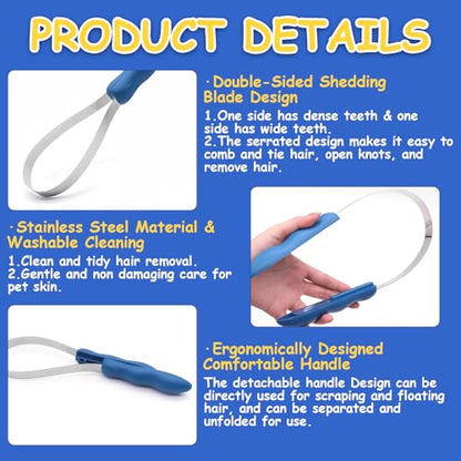 Deshedding Tool Grooming Brush for Horse Dog Cat(Single Loop) - color: Single Loop