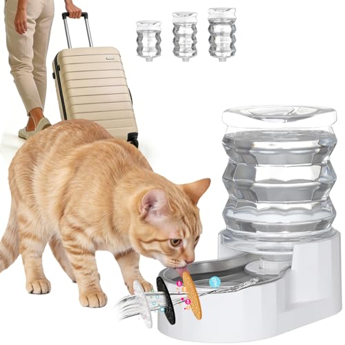 RIZZARI 5L Gravity Cat Water Dispenser: Filtered for Small Pets - color: ['White'], size: 5L
