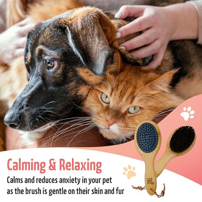 The Buddy System - Combo Bristle Pet Brush, 2-in-1 Brush