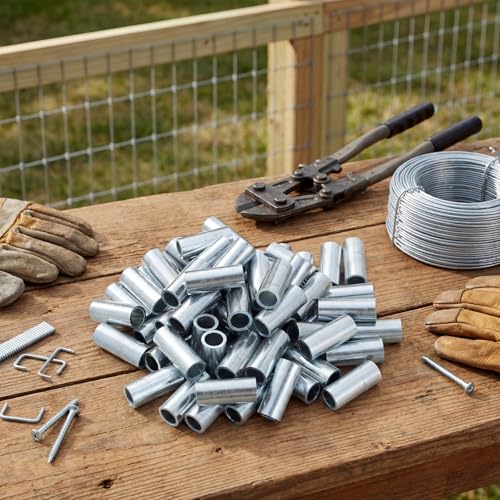 Blulu 50 Pack Barb Wire Crimpers Fence Wires Splice,1 Inch,Silver - color: Metallic Color, size: 1 Inch