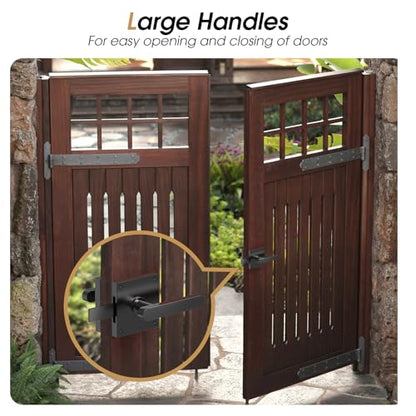 Double Sided Gate Latch, Heavy Duty Gate Latch for Wooden Fence - size: GL01 - Right Inswing Gate