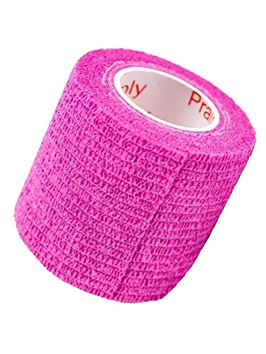 2 Inch Self Adhesive Bandage Wrap & Athletic Tape - 24Pk, Fuchsia - color: Fuchsia, size: 24 Rolls