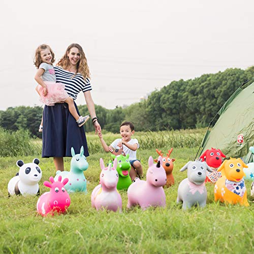 INPANY Bouncy Horse, Cow Hopper for Toddlers, Kid Gifts Toy, Pump Included | Eco-Friendly PVC, Low Center Gravity, Cute Cartoon Design, Load 100 Lbs, Learn & Exercise & Active Fun, Gifts for 1-3 Kids - color: White Bull