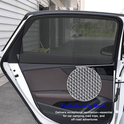 2 PCS Car Window Shades, 18.9"×31.1" Magnetic Vehicle Rear Side Window Screen Sun Shade, Breathable Mesh Cover Glare and UV Rays Protection Fit for Most Cars SUVs - color: Rear Window, 2 PCS