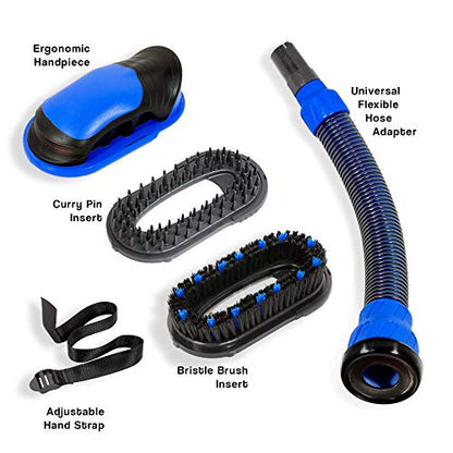 Vacuum Brush Kit for Horse Grooming – Cleaning Furniture, Carpets, and Auto Interiors – Great for All Pets