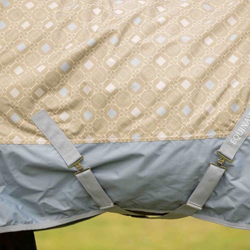 Equinavia Norse Waterproof Turnout Blanket, Lightweight 100g Rain Sheet - color: Slate Grey/Light Olive, size: 78 in