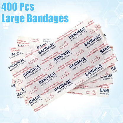 Sinmoe 400 Pcs Large Bandages Adhesive Breathable Wound Care Bandages
