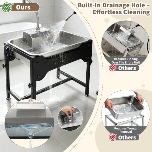 YUEPET Dog Water Bowl Dispenser, Automatic 3 Gallon Elevated Dog Bowl