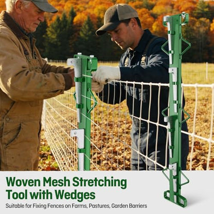 4ft Heavy-Duty Fence Stretcher Bar with Wedges | Heavy-Duty Steel Fence Puller for Tightening Woven&Welded Wire,Ideal for Cattle,Horse Enclosures,Post Installation - size: 92 Inch