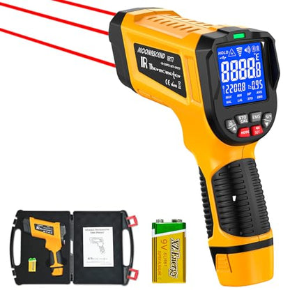 58°F to 3992°F Infrared Thermometer Gun,Triple Laser, 50:1 D/S - color: Yellow/-58°F to 3992°F