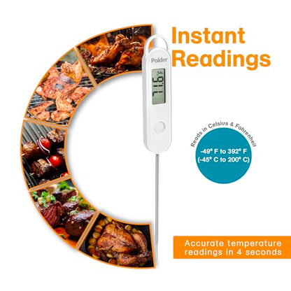Polder Stable-Read Instant Read Thermometer, Digital Thermometer for Cooking, Food Thermometer, Cooking Thermometer with Easy-to-Read Digital Display