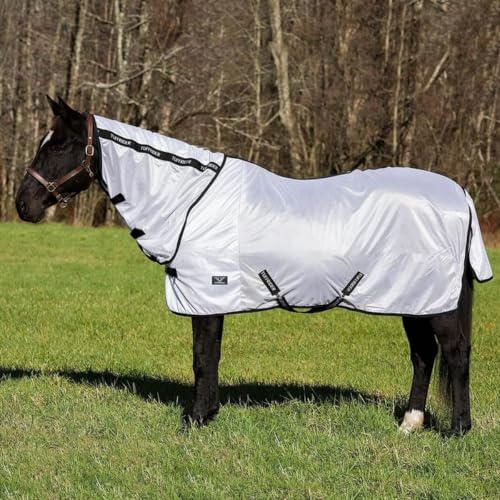 TuffRider Comfy Mesh Combo Neck Fly Sheet 78 White - color: White, size: 78 in