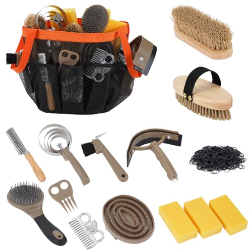 Uross Horse Grooming Kit Bag 15 pcs