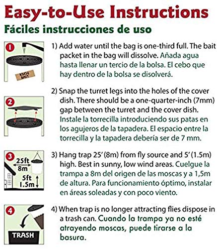Flies Be Gone Fly Trap – Disposable Outdoor Fly Trap, Protein-Powered Attractant for Farms, Ranches & Patios – Hanging Fly Catcher, Fast Fly Infestation Control for Livestock & Backyards 300-Pack - size: 300 Traps