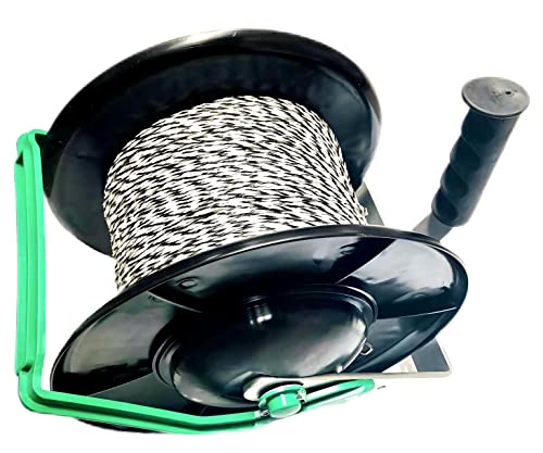 PK2 Electric Fence Polywire 6 Conductors 1312 Feet Pre-Spooled on 3:1 Standard Geared Reel - size: 1312 ft x 6 wires x 2 standard reel
