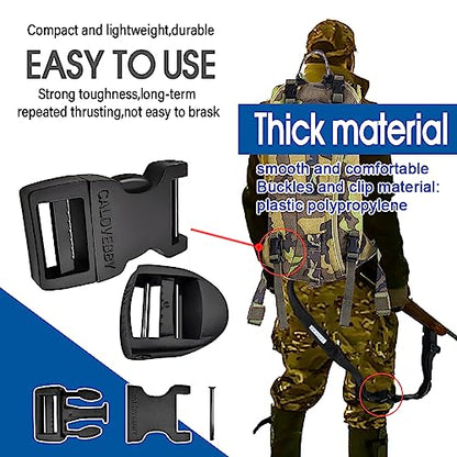 1" Buckle Quick Side Release Buckle,Adjustable No Sewing Clip,Plastic Replacement for Nylon Webbing Straps,Backpack Pack Belt - color: 1 Inch 2pcs