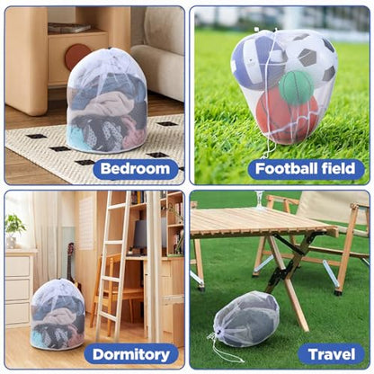 20 Pack Mesh Laundry Bags Bulk with Drawstring 24x20'' Hanging Dry Cleaning