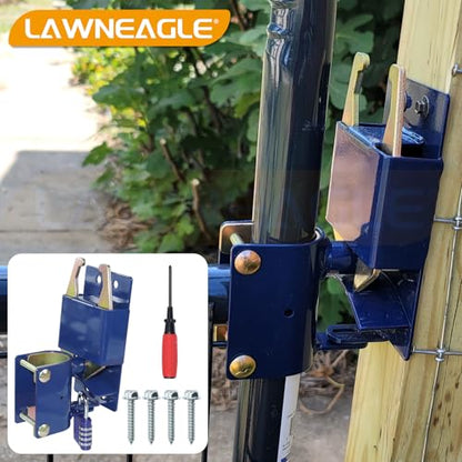 Blue Two Way Gate Latch – Heavy Duty Farm Gate Latch - color: 1 Pack Blue Two Way Gate Latch