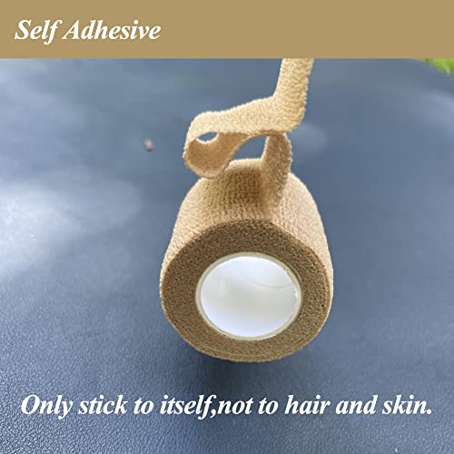 Self Adhesive Bandage Wrap,White First Aid Tape Cohesive Bandage 8 Pack - color: White Self Adhesive Bandage Wrap