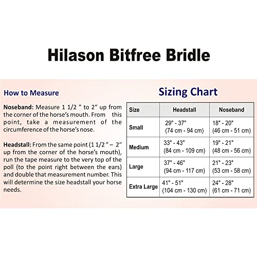 HILASON Bitfree Leather English Bitless Bridle Horse Reins Brown - size: X-Large