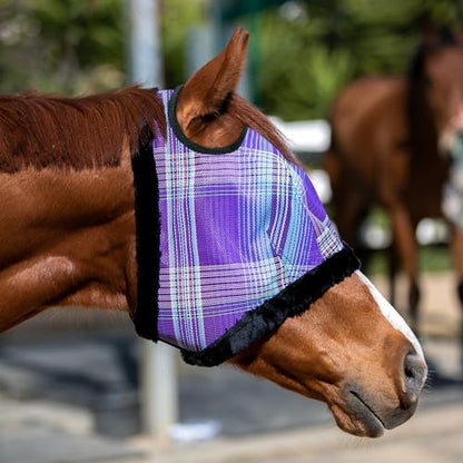 Kensington Protective Products Horse Fly MASK with Fleece Trim, Lavender Mint, Large - color: 2017 - Lavender Mint