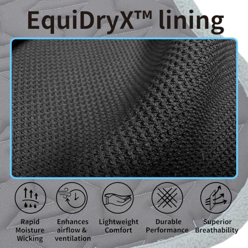 EQUINEWAVE Jump Saddle Pad with Teddy Fleece Trim (Citadel Blue)