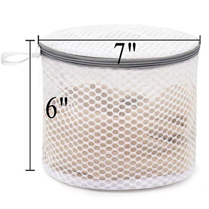 Muchfun 3Pcs Bra Wash Bags, Honeycomb Mesh Laundry Bags for Delicates - size: 3 Bra Bags