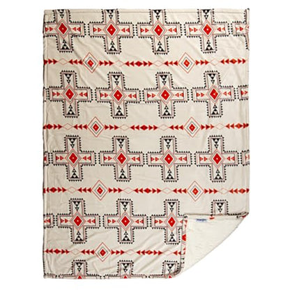 Carstens, Inc. Wrangler Ultra Premium Super Soft Plush Sherpa Fleece Oversized Throw Blanket 54" x 68", Santa Fe Sun - color: Santa Fe Sun