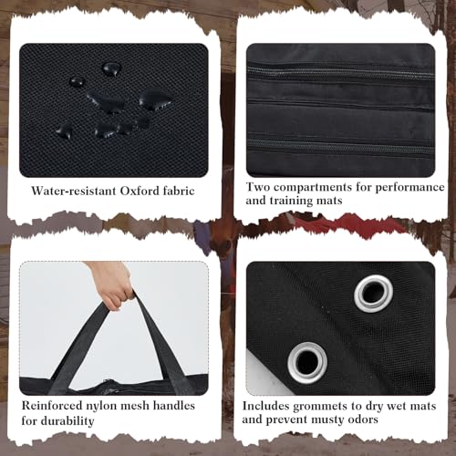 English Saddle Pad Bag Oxford Cloth Multiple Compartments Horse Saddle Pads Convenient Western Storage for Horses Grommets Multi Carrier for Equestrian Air Circulation
