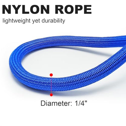 Small Dog Leash 1/4" by 6/8/10FT Lightweight Strong Rope Leash - color: dark blue, size: 1/4" x 8'