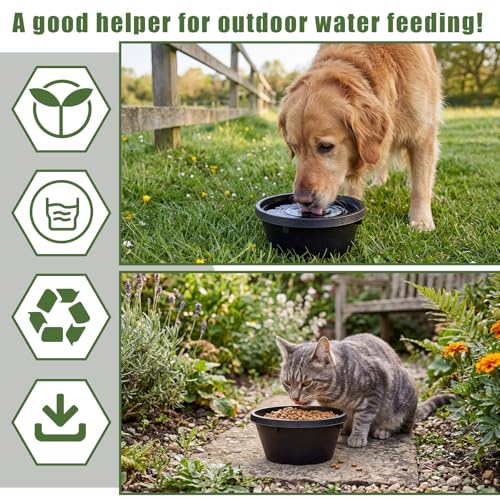 Sadnyy 2 Pcs 1.06 Quart/ 0.26 Gallon Rubber Feeder Pan Horse Feed Bucket - size: 1.06 Quart/ 0.26 Gallon