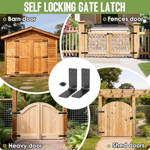 Gate Hinges,270° Solid Double Layer Butt Hinge for Gates,Fence Doors