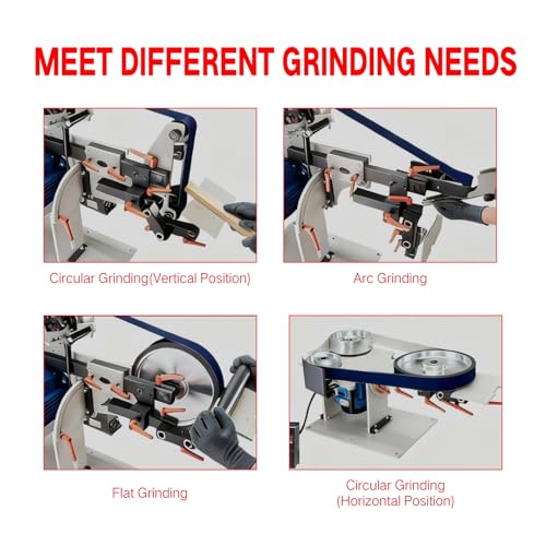 Belt Sander, 1500W Power with 2.2KW VFD, 72x2 inch Belt SizeKnife Sharpener, with 3 Grinding Moulds & 3PCS zirconia corundum sand beltsSanding Belts Compatible with 72"- 82 * 2" Belts