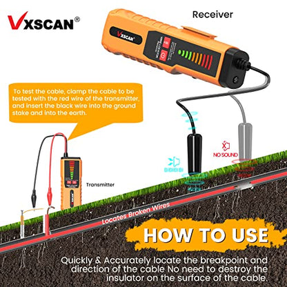 F04 Underground Cable Locator, Breaks, Irrigation & Fence Cables - color: Orange