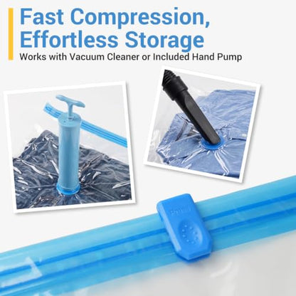Fygrip 80% Space Saver Vacuum Storage Bags with Hand Pump, 10 Jumbo