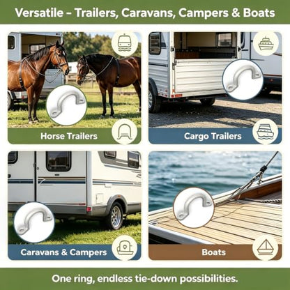 Aluminum Tie Down Ring for Horse Trailer Bolt-On