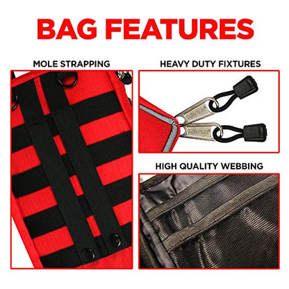 Rapid Care Premium Trauma First Aid Kit for Outdoors, Workplace, and Home - Exceed OSHA Guidelines and ANSI 2009 Standards - 240 Pieces - Includes Bonus Travel Kit