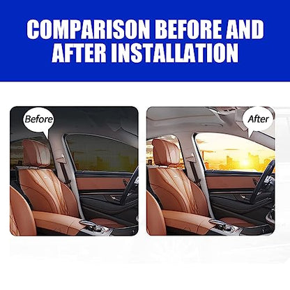 Pack-4 SUV Side Window Shades, Double Layer Design SUV Sunshade Screen Window Mesh, SUV Front and Rear Side Windows Sun Shades for SUVs (Black)