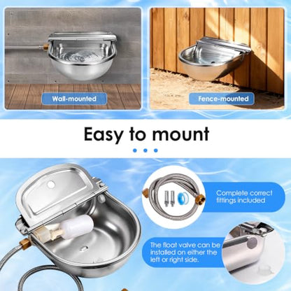 Metal Automatic Chicken Waterer, Duck Waterer No Mess