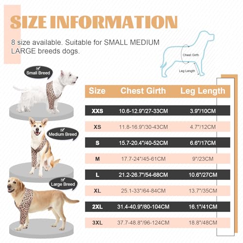 Arm Sleeve for Dog Wound After Surgery Skin Problems Calluses - color: Brown Leopard Print, size: 2XS