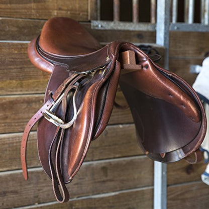 Intrepid International Portable Wooden Saddle Rack Wall Mount, Saddle Holder, Space-Saving Solution for English & Western Saddles, Folding Saddle Rack