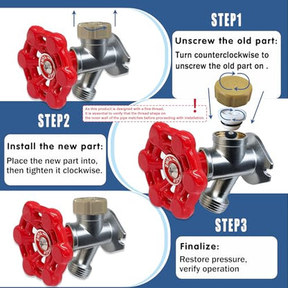 ASSE 1019-A Outdoor Faucet Repair Kit with Teflon Tape, Vacuum Breaker Replacement Kit Anti-Siphon Frost-Free Hose Bib Sillcock Valve Replacement（1 Pack） - size: Anti-Siphon Valve-1Pack