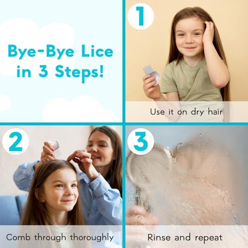 Lice Comb for Kids 3-Pack – Nit Comb with Magnifier, All Hair Types