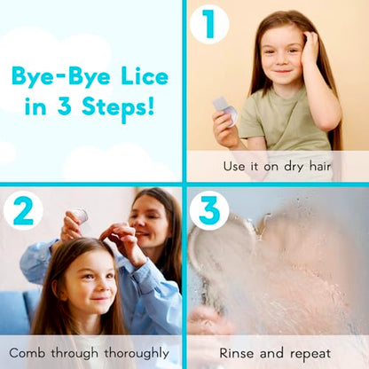 Lice Comb for Kids 3-Pack – Nit Comb with Magnifier, All Hair Types