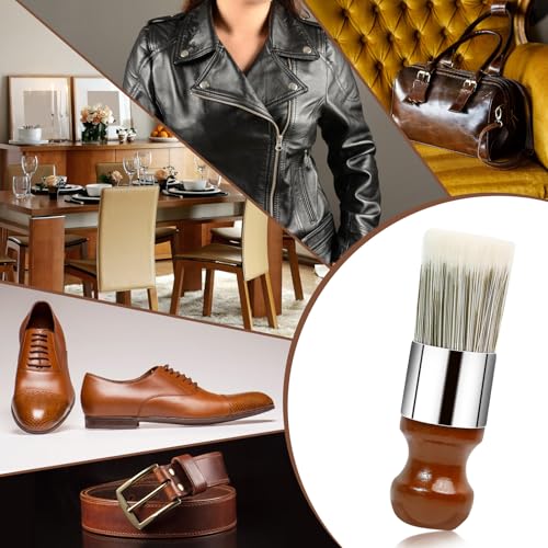 Horse Hair Brush for Leather and Furniture Salve - Durable Wax Brushing - size: Small