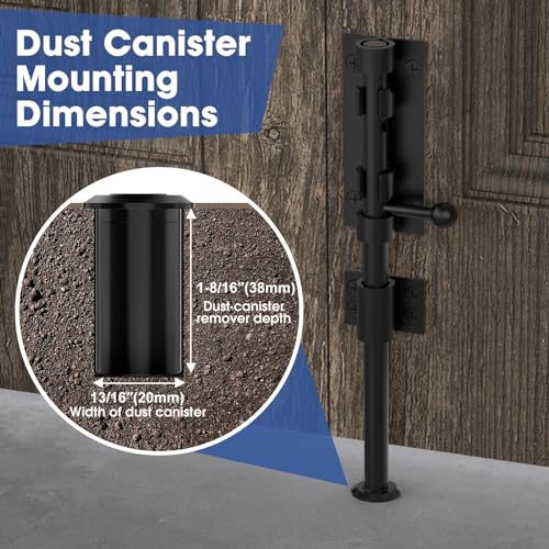 9.6 Inch Barrel Bolt Latch, Sliding Bolt Gate Lock, Black - color: Black-1Pc, size: 10 Inch