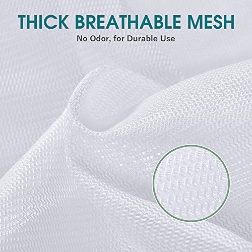 OTraki 2 Pcs Large Mesh Laundry Bags 24X36 Inch Heavy Duty Drawstring Laundry Wash Bag,Laundry Hamper Liner Machine Washable Storage Bag for Travel Hotel Beach Don't Drying, Melting 140-176℉ White - size: 24 x 36 inch