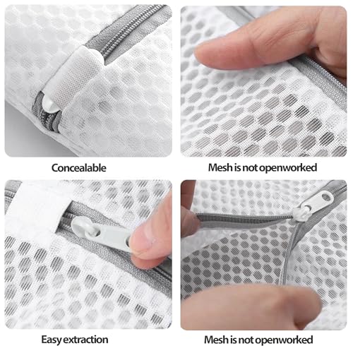 3Pcs Durable Honeycomb Mesh Laundry Bags for Delicates 12 x 16 Inches