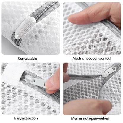3Pcs Durable Honeycomb Mesh Laundry Bags for Delicates 12 x 16 Inches